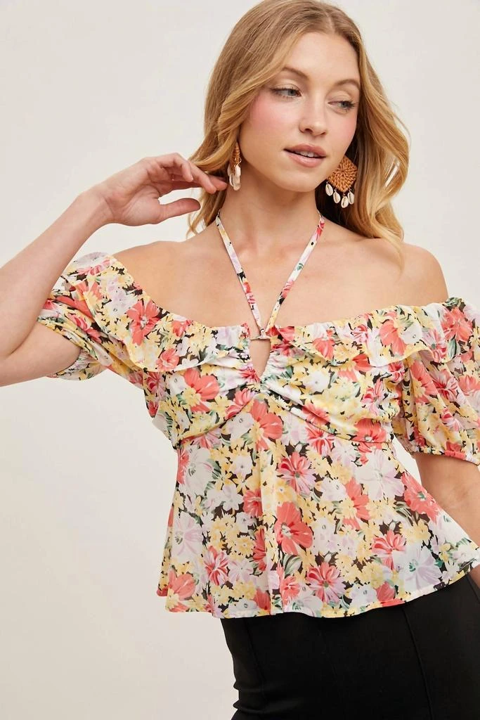 BluIvy Bluivy - FLORAL CHIFFON HALTER BLOUSE 3