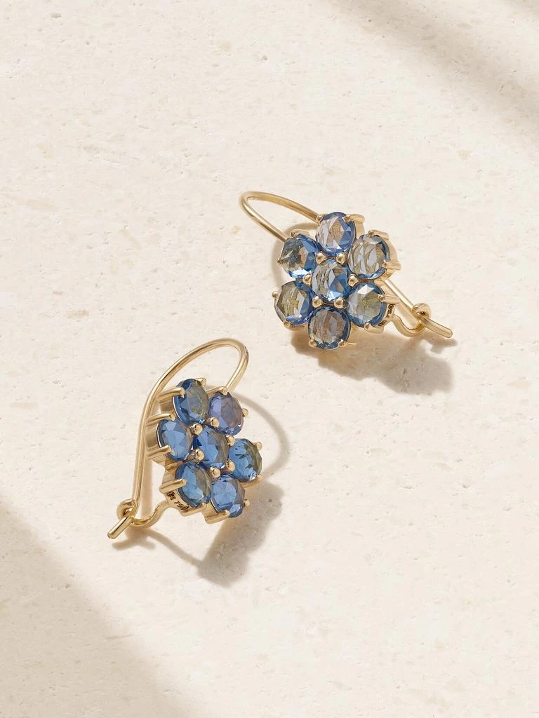 Ileana Makri Daisy Bloom 18k 黄金蓝宝石耳环 1
