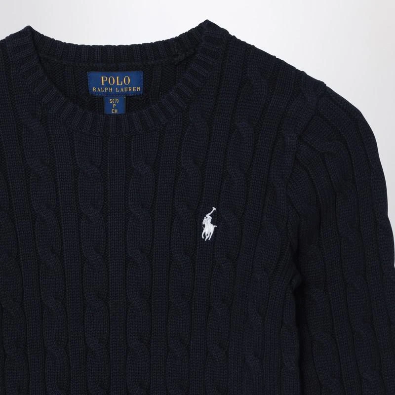Ralph Lauren Navy blue cotton cable-knit sweater 3