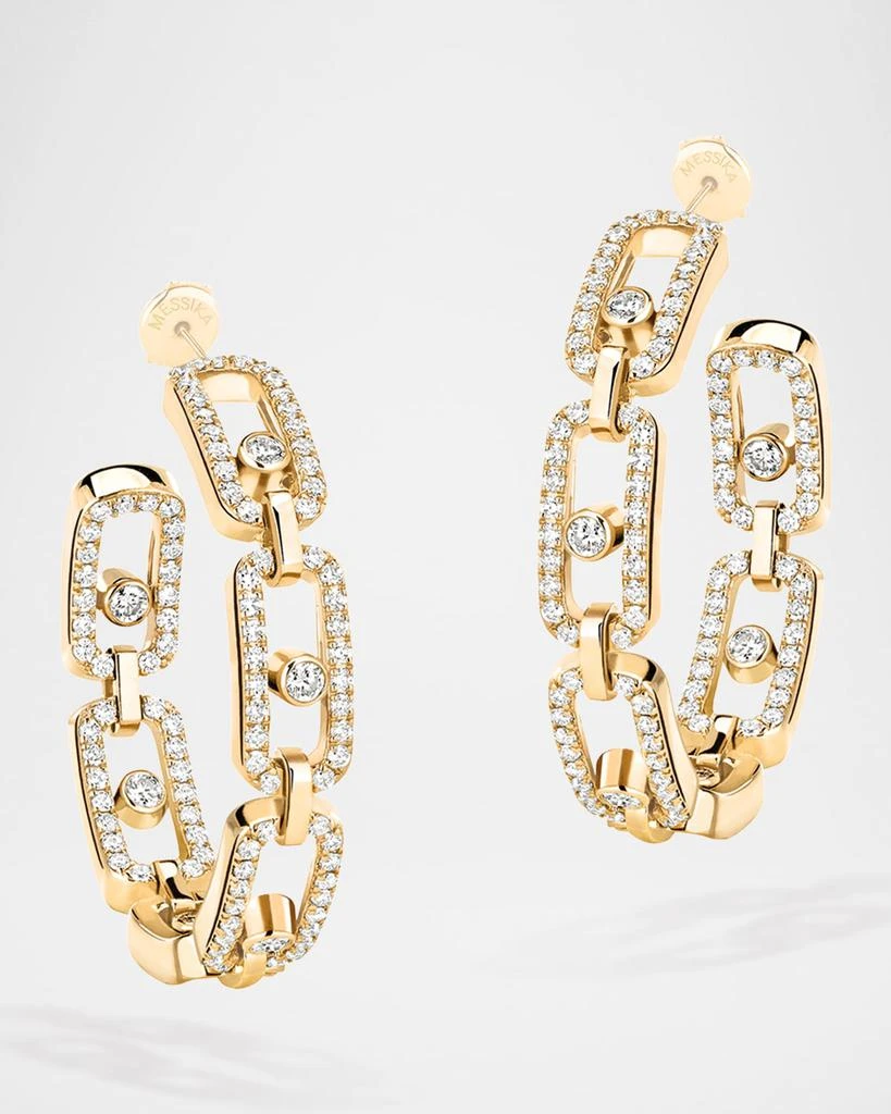 Messika MOVE LINK 18K YELLOW GOLD DIAMOND HOOP EARRINGS 1