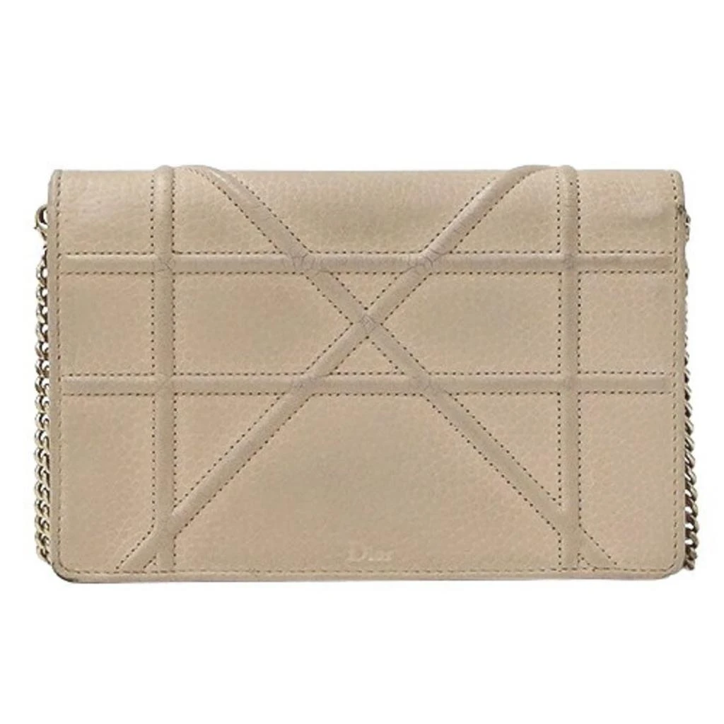 Dior Leather Clutch Bag Shoulder Bag (Pre-Owned) 2