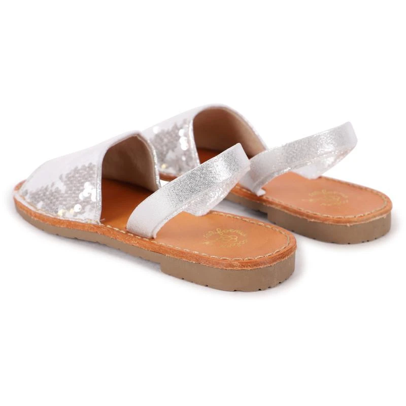 COLORS OF CALIFORNIA Sequin detailing shiny sandals in white 2