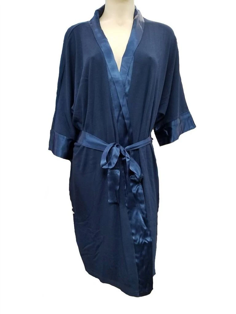 Pj Harlow Pj Harlow - Shala Knit Robe With Pockets And Satin Trim