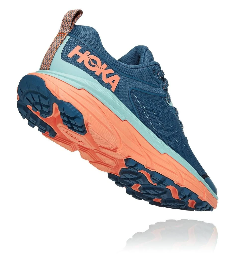 Hoka Women's Challenger Atr 6 Trail Running Shoes - Medium/b Width In Real Teal/cantaloupe 4