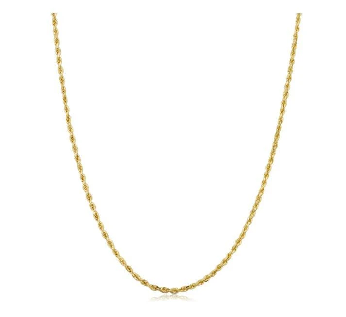 Pompeii3 10k Yellow Gold 1.5-mm Semi Solid Rope Chain Necklace