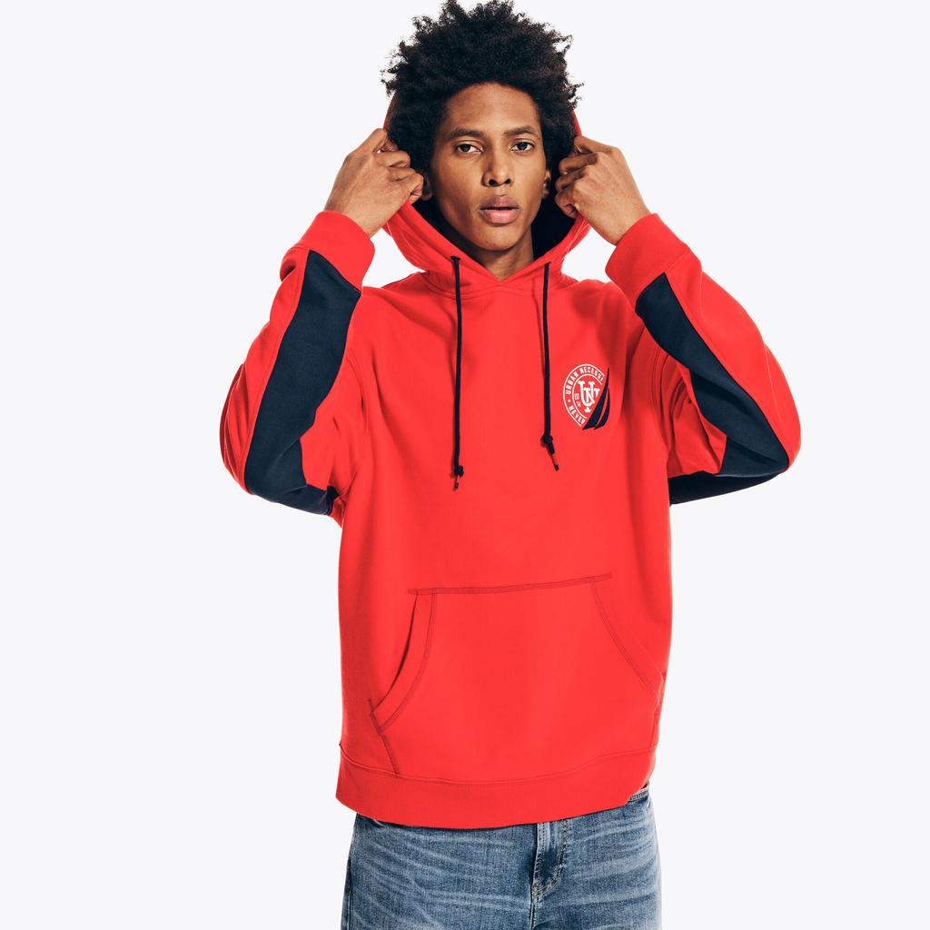 Nautica Mens Urban Necessities X  Graphic Pullover Hoodie