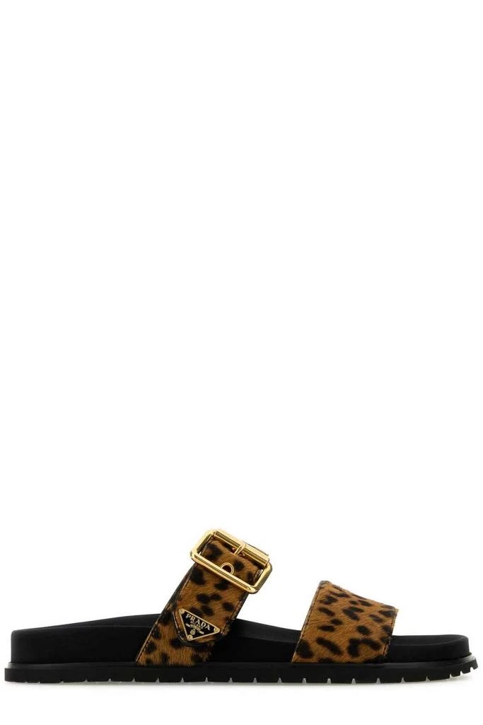 Prada Prada Animal Print Buckled Sandals 1