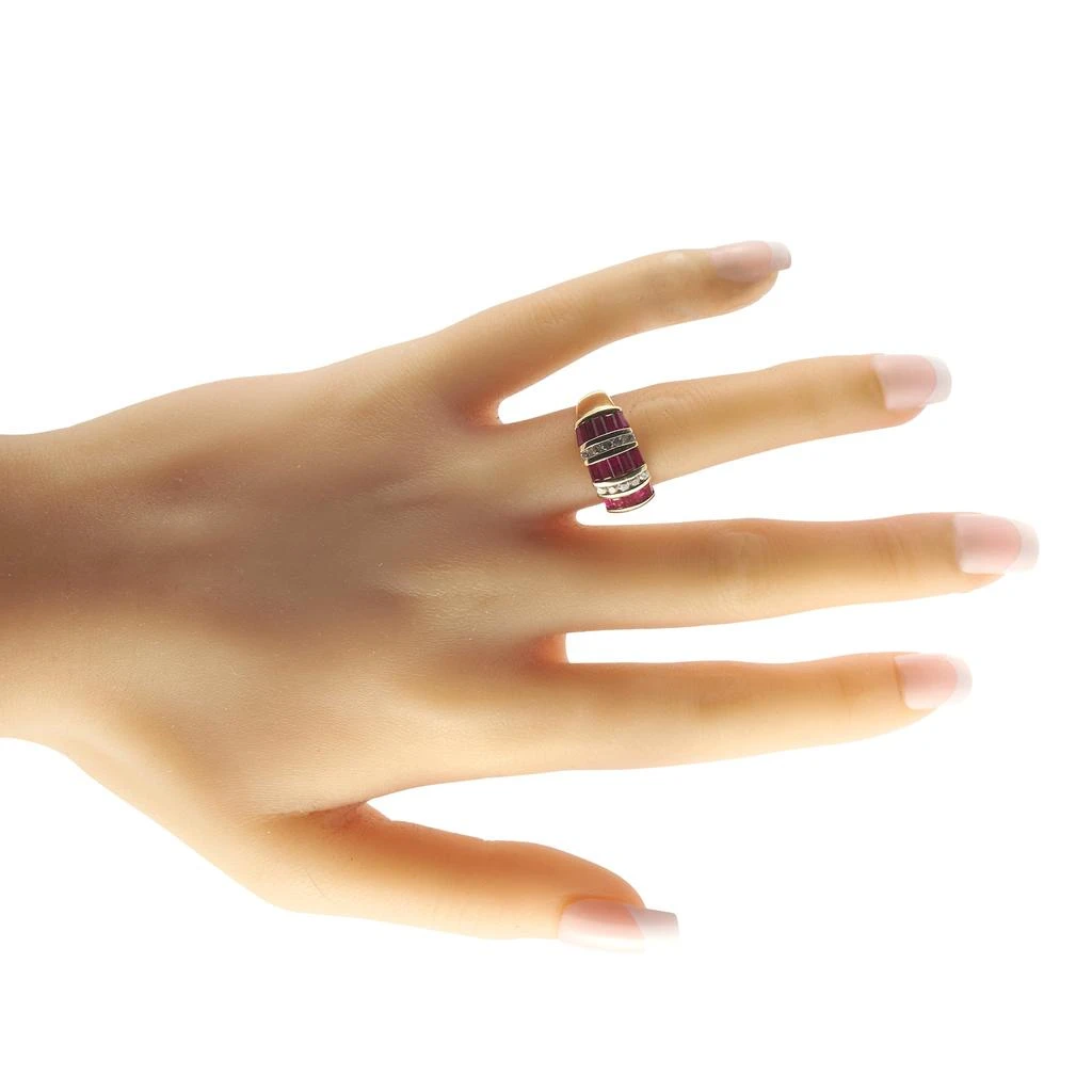 LB Exclusive 14K Yellow Gold 0.30ct Diamond and Ruby Ring MF21-011526 3