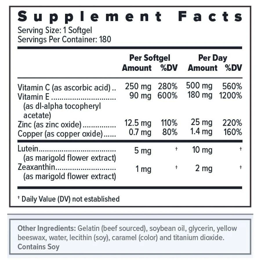 Focus Vitamins Select AREDS2-Based Formula 2