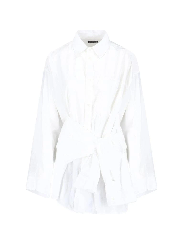 Balenciaga Double Sleeve Shirt – White 1