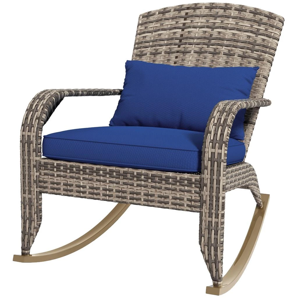Hivvago Patio Wicker Adirondack Chair