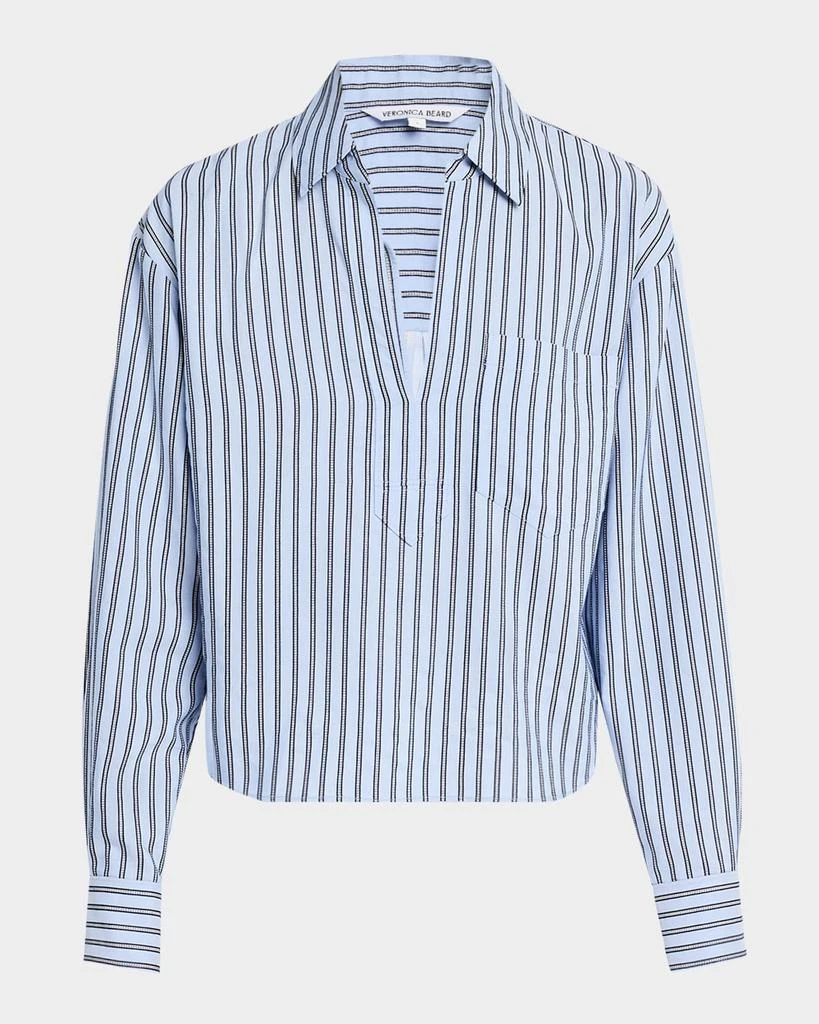 Shop Khai Stripe Long-Sleeve Top on Sale at BeyondStyle  display picture 1