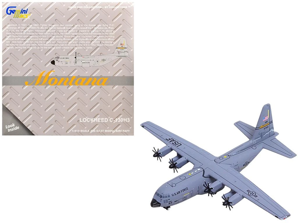 GeminiJets Lockheed C-130H3 Hercules 96-7325 120th Airlift Wing Montana ANG US Air Force Gemini Macs 1/400 Diecast