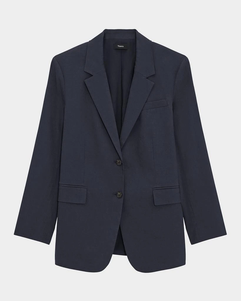Theory Oversized Crunch Linen Blazer 1