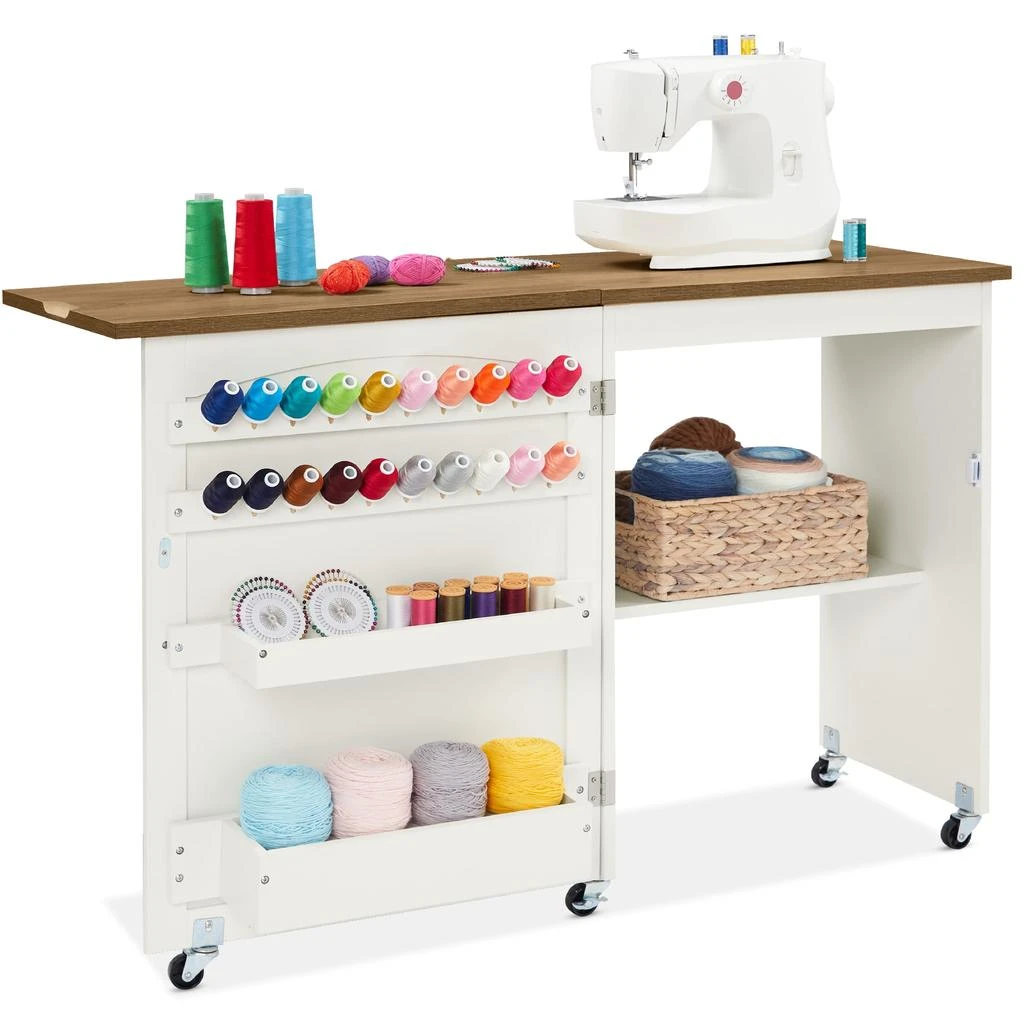 Best Choice Products Sewing Machine Table 
Desk w/ Craft Storage and Trays