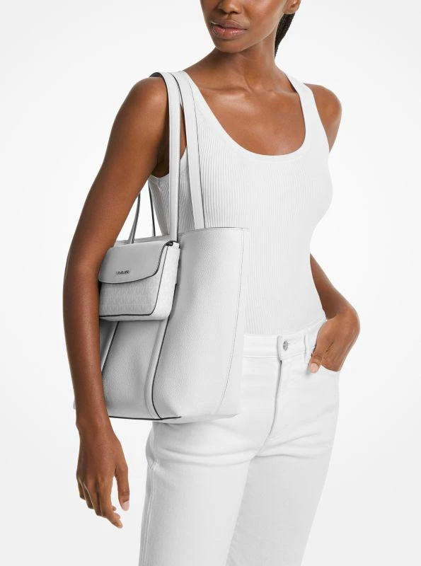 Michael Kors Jet Set Large 2-in-1 Pebbled Leather Tote Bag 3