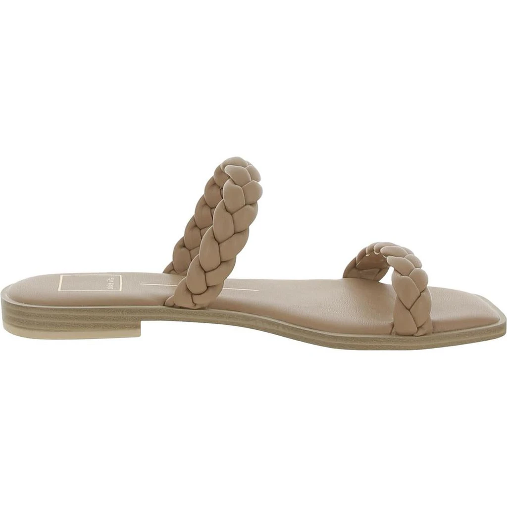 Dolce Vita Iwana Womens Braided Faux Leather Slide Sandals 3