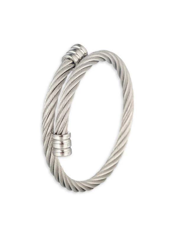 Eye Candy LA Luxe Nicky Titanium Cable Cuff Bracelet 2