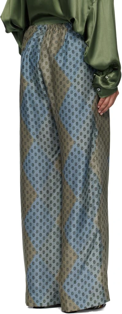 Dries Van Noten Blue 
Gray Elasticated Trousers 3