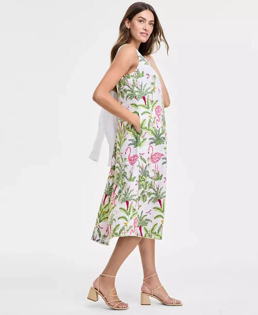Charter Club Women's Palm Beach 100% Linen Midi Dress, Exclusively at Macy's 3