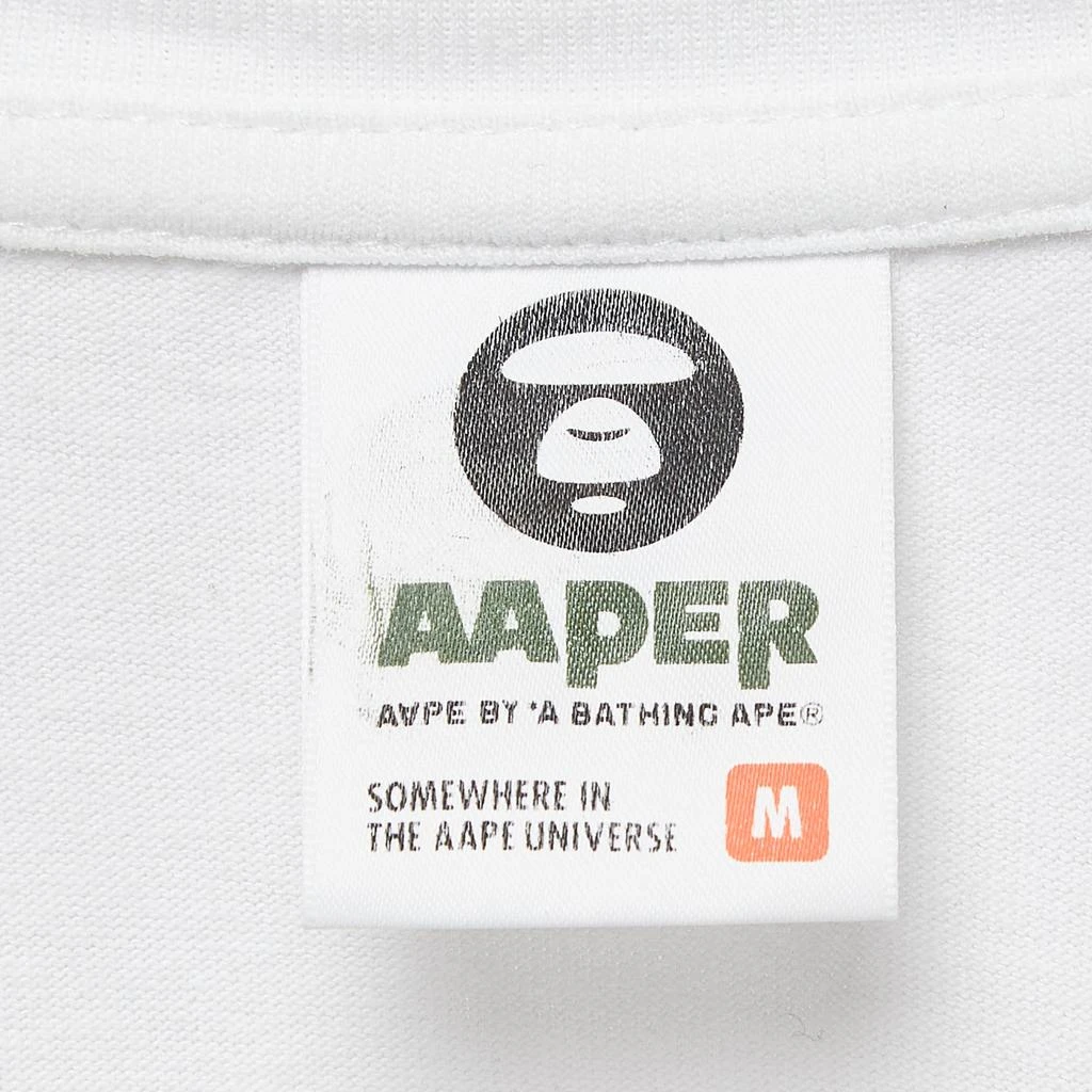 A Bathing Ape A Bathing Ape White Printed Knit Crew Neck T-shirt M 4