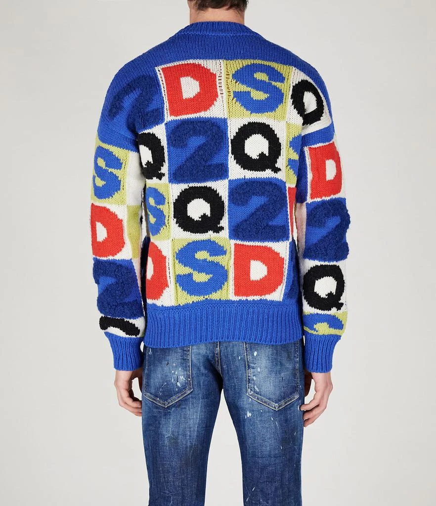 DSQUARED2 Logo Intarsia-knit Crewneck Jumper 2