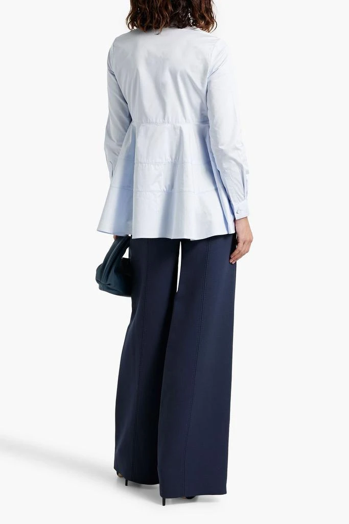CO Tiered cotton-poplin peplum shirt 3