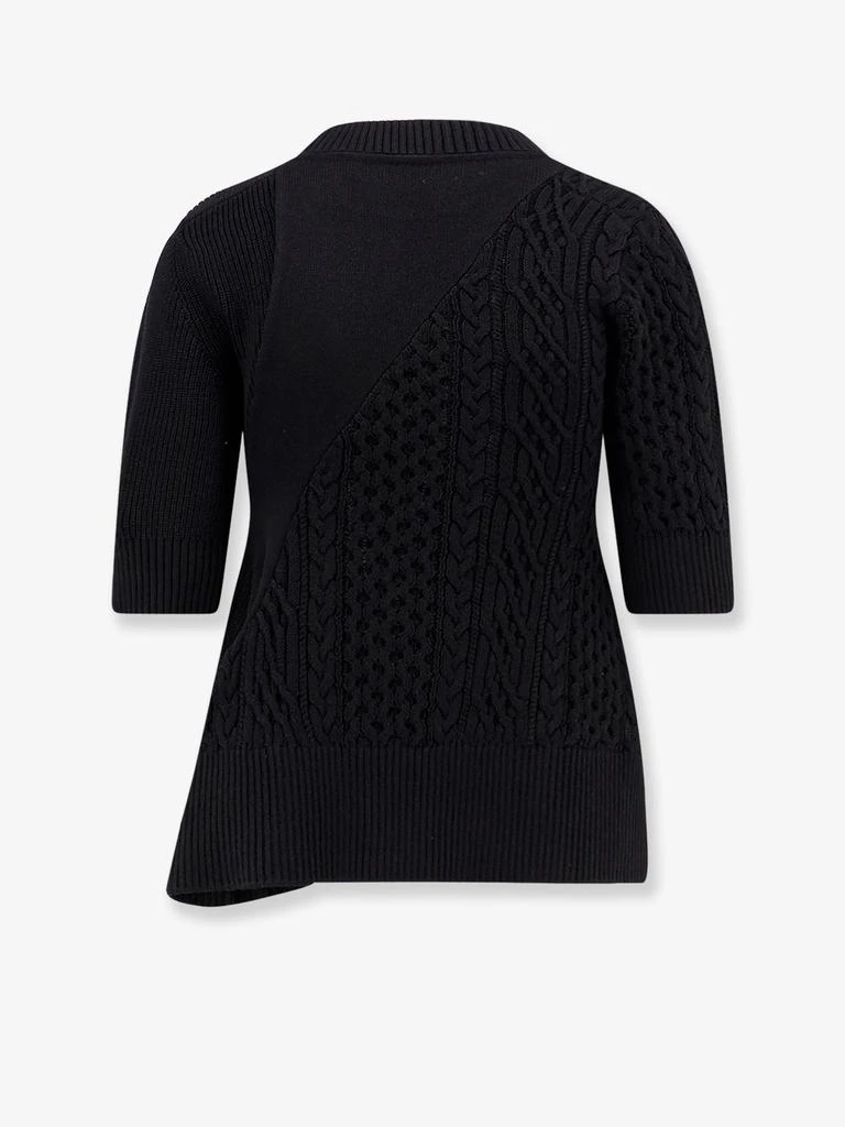 Sacai Cotton blend asymmetrical sweater 2