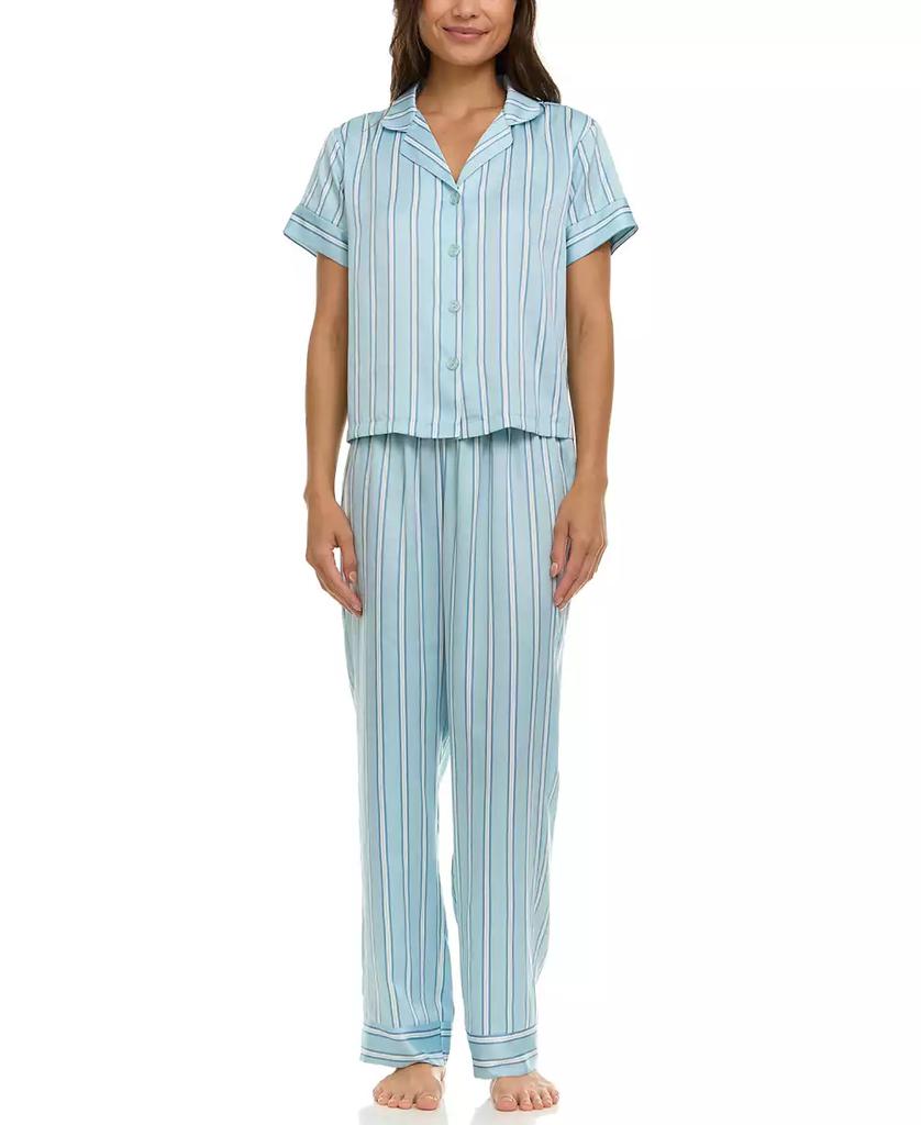 Flora Nikrooz Women's Nicola Stripe Charm Notch Pajama Set