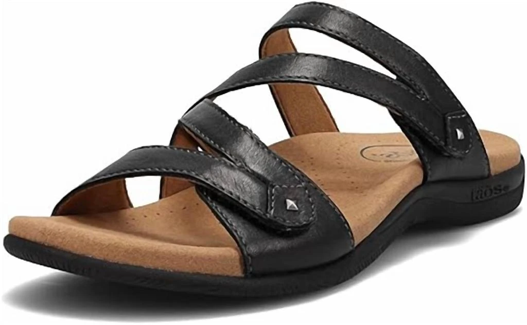 taos Women Double U Strap Sandal In Black 1