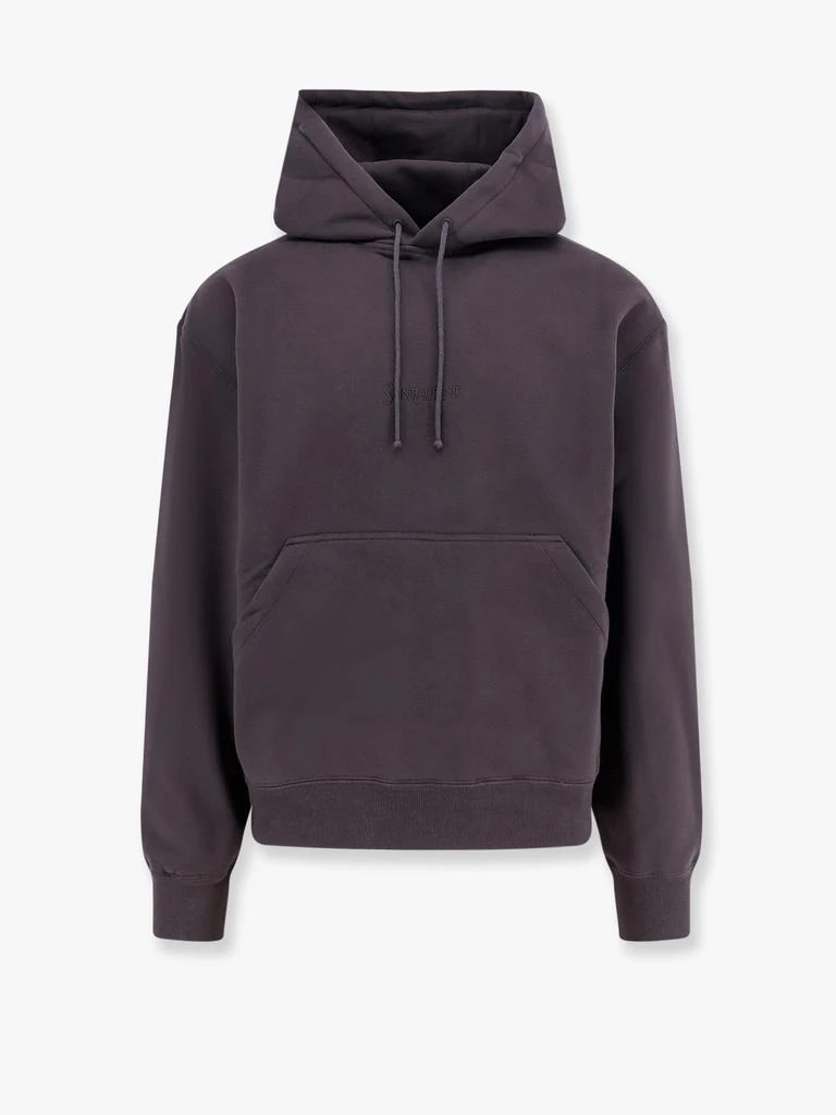 Yves Saint Laurent Organic cotton sweatshirt with frontal logo embroidery from Nugnes 1920