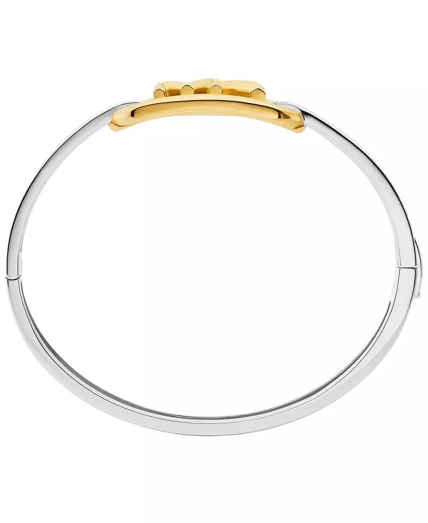 Michael Kors Two-Tone Sterling Silver Pave Empire Link Bangle 2