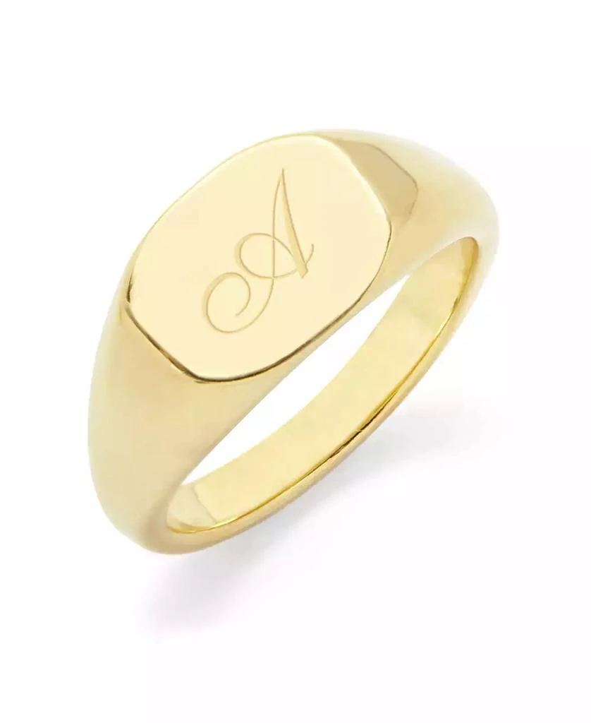 brook & york Reagan Initial Signet Gold-Plated Ring 1