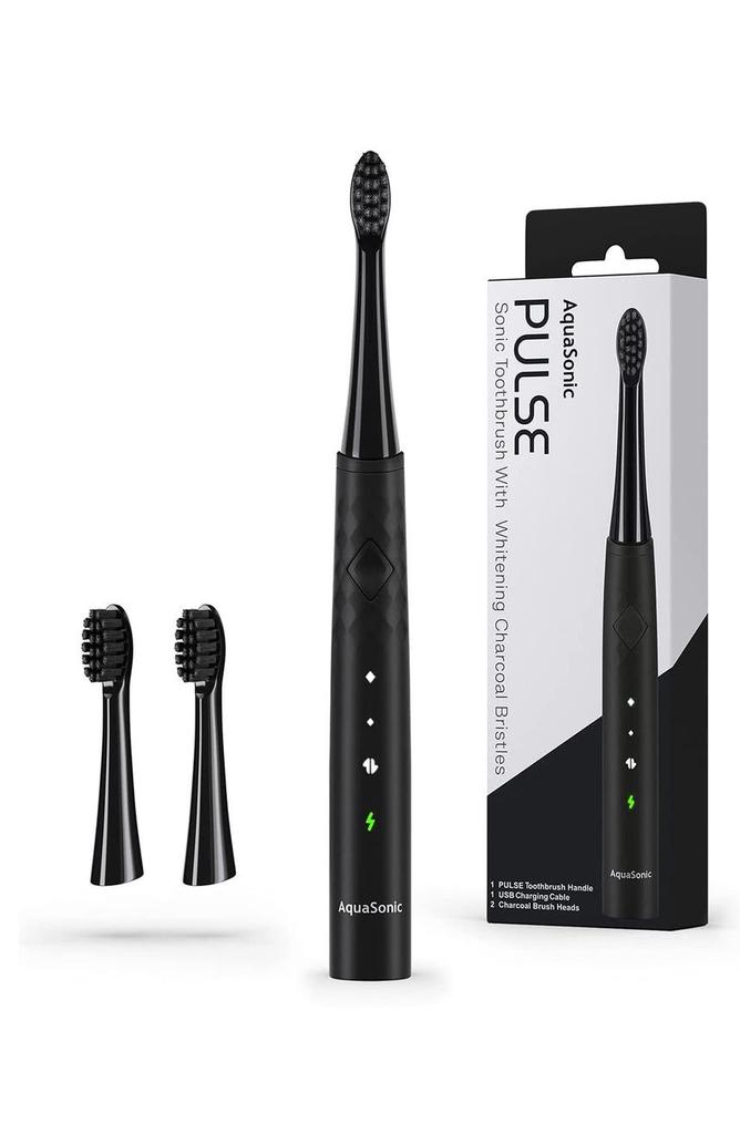 AQUASONIC Pulse Ultra Whitening Electric Toothbrush - Midnight Black