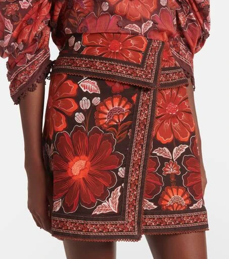 Farm Rio Gigi Tapestry cotton wrap skirt 4