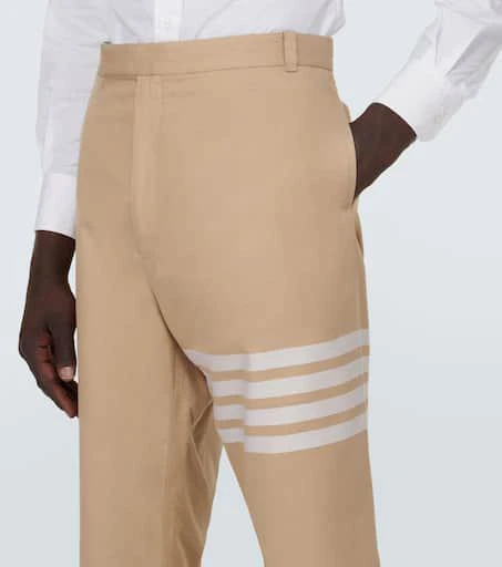 Thom Browne 4-Bar cropped cotton straight pants 5
