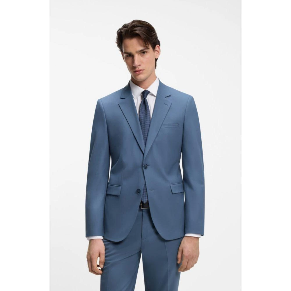 Hugo Boss Two-piece extra-slim-fit suit in wool-blend poplin 3