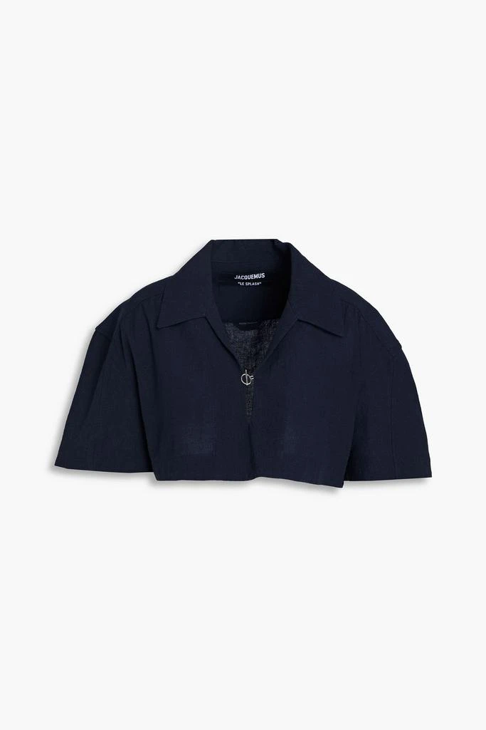 Jacquemus Bebi cropped hemp and cotton-blend shirt 1