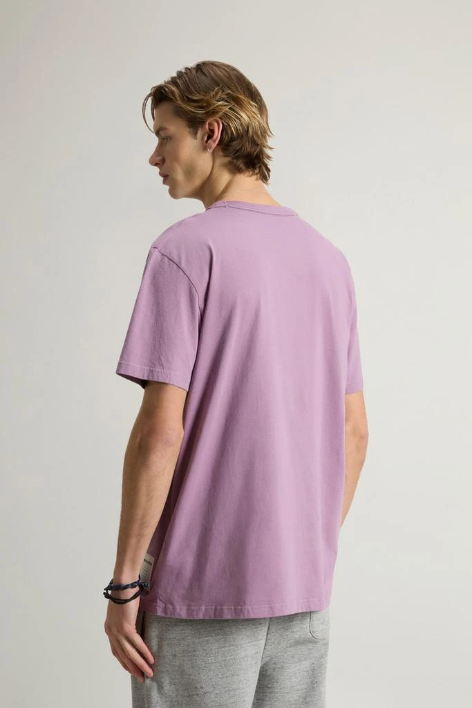 Woolrich Pure Cotton T-Shirt with Graphic Print - Men - Blue 3