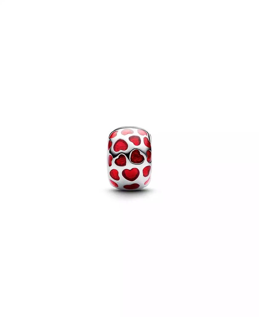 PANDORA Sterling Silver Hearts Round Clip Charms 2