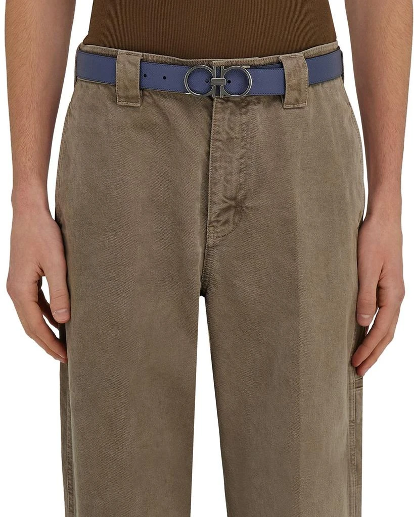 Salvatore Ferragamo Double Sided Adjustable Leather Belt 2