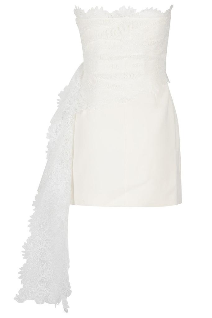 David Koma Asymmetric Lace Top Mini Dress
