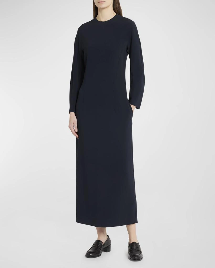 The Row Elia Long-Sleeve Viscose Dress 3