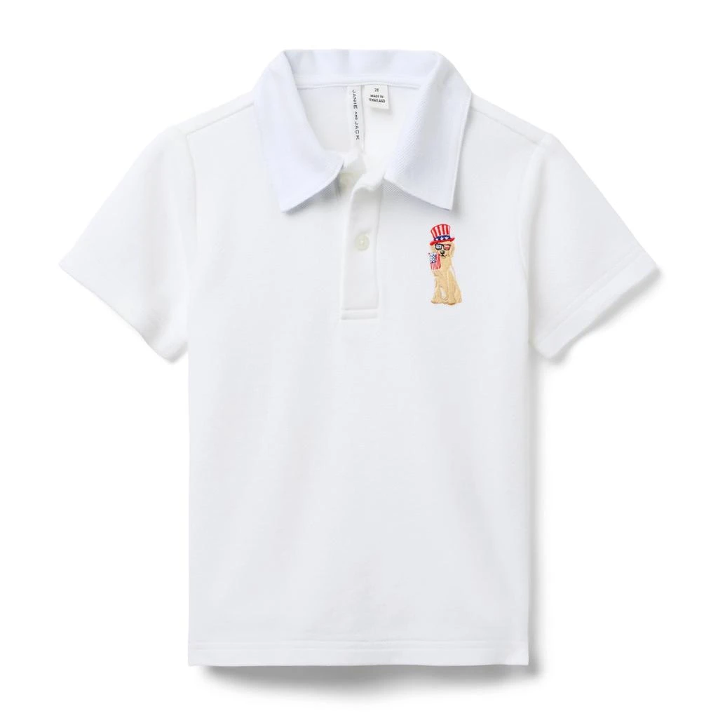 Janie and Jack Boys Embroidered Polo (Toddler/Little Kid/Big Kid) 1