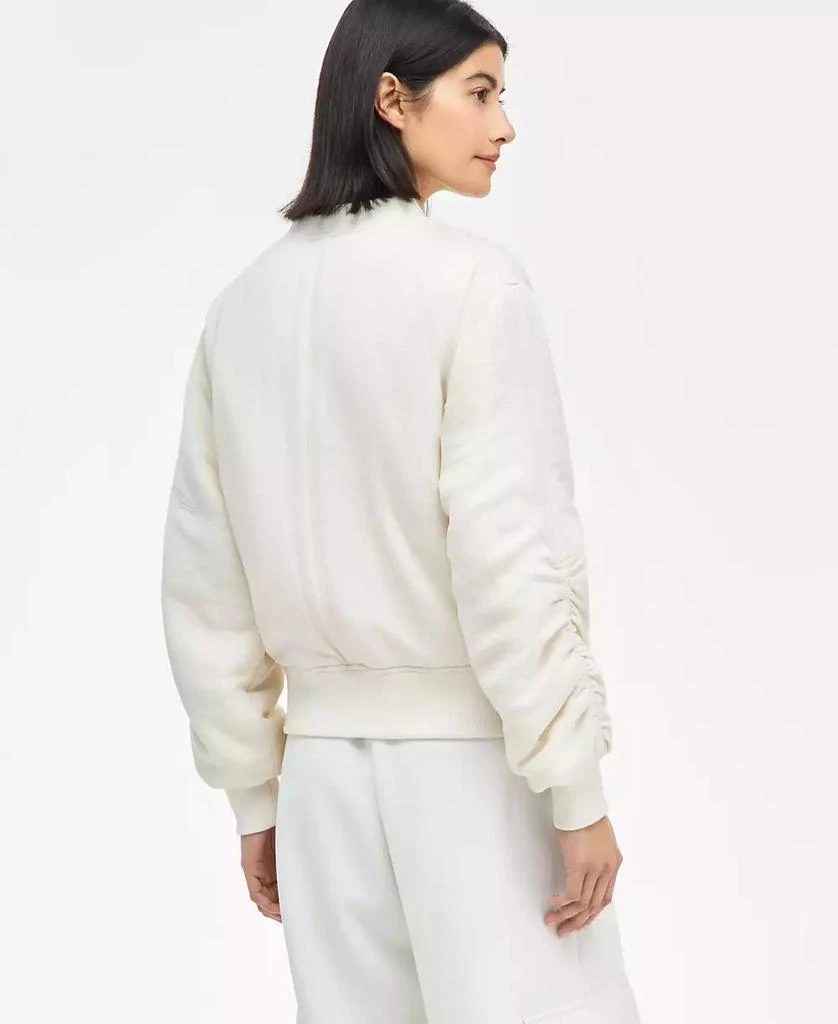 INC International Women's Satin Ruched-Sleeve Bomber Jacket, Exclusively at Macy's 4