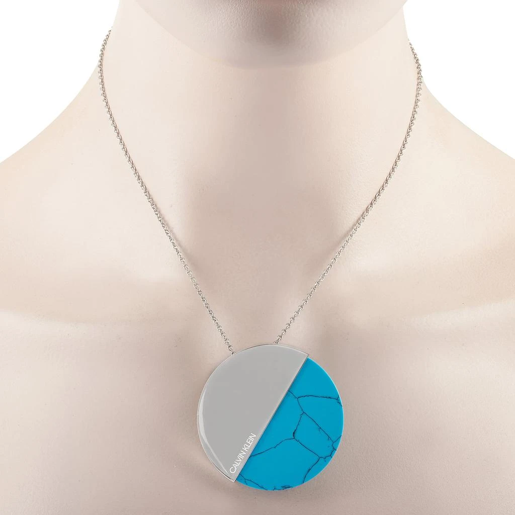 Calvin Klein Calvin Klein Spicy Stainless Steel Turquoise Pendant Necklace 2