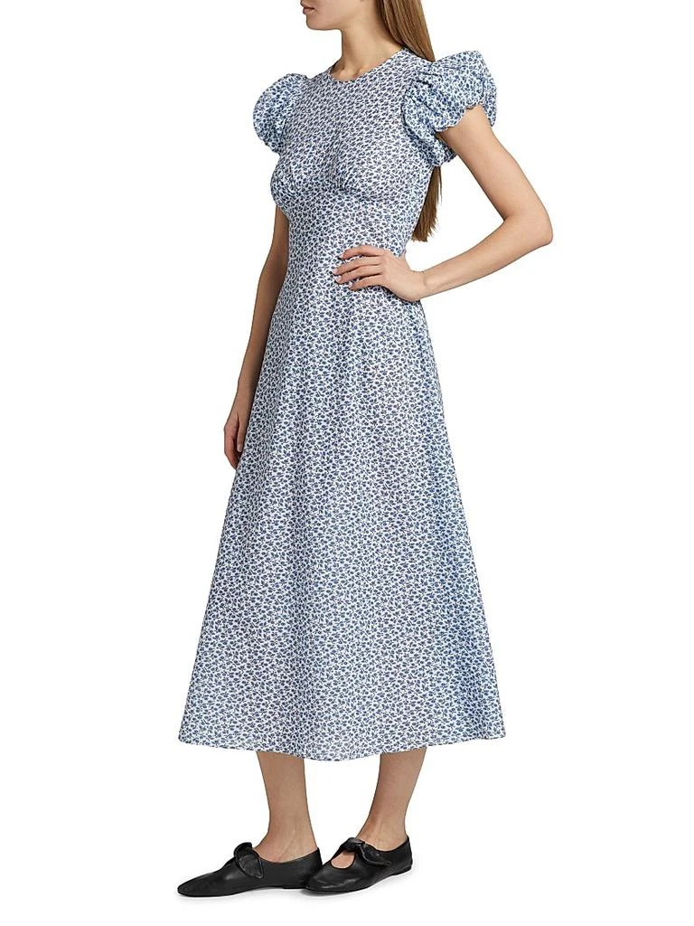 DÔEN Romina Floral Cotton Midi-Dress 4