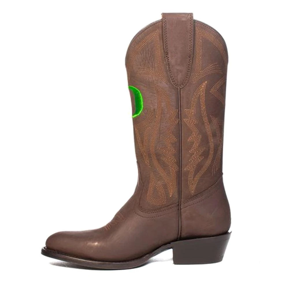 Gameday Boots University of Oregon Embroidered Round Toe Pull On Cowboy Boots 3