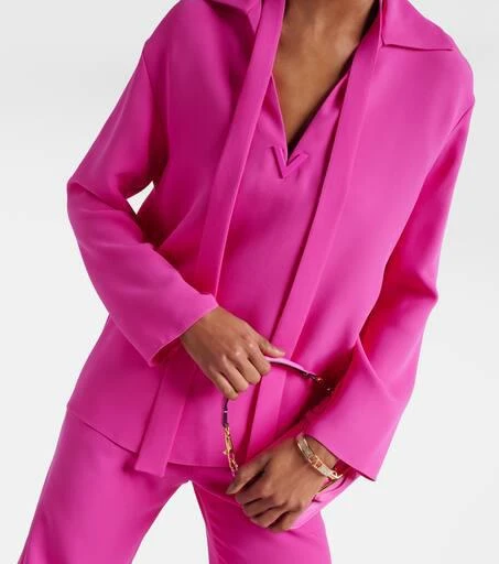 Valentino VGold tie-neck blouse 6