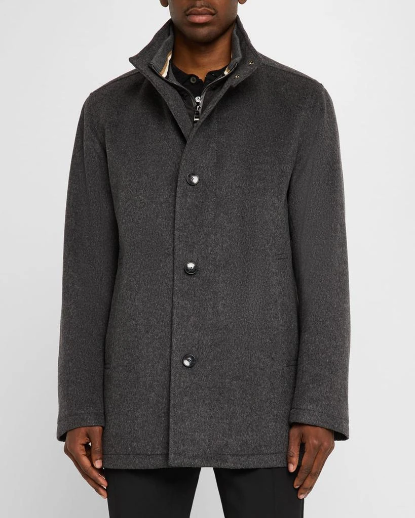 Hugo Boss Men's Coxtan Wool-Cashmere Coat with Removable Bib 4